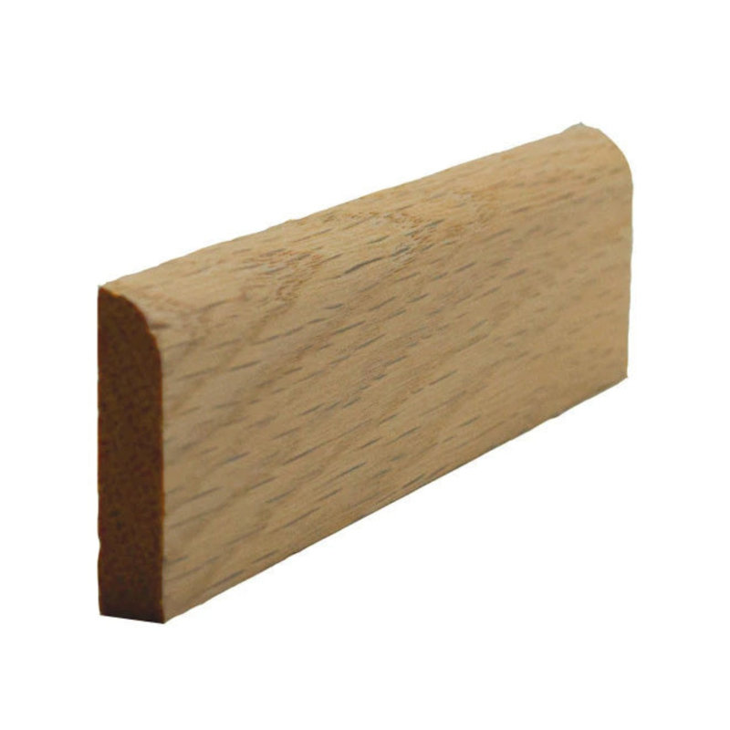 Plinthe EWBS15 de 3/4 po de hauteur x 7/16 po de style Ogea. Sans finition, Chêne rouge