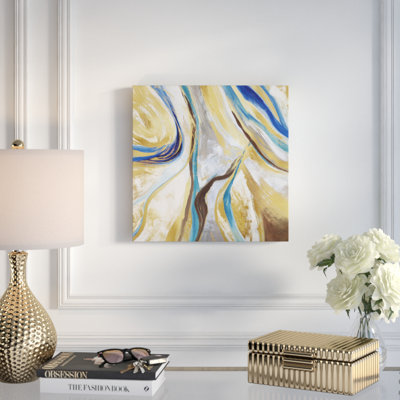 « agate & gold ii », reproduction de peinture à l’acrylique sur toile