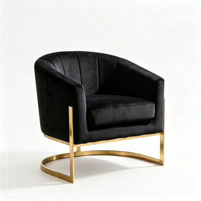 Velvet Kelesia with soft seat and metal legs