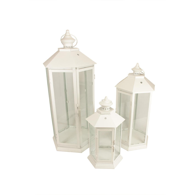 Lanternes verticales vert 27 po, Blanc