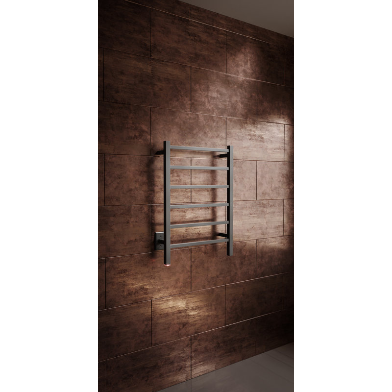 Cubic 4 Wall Mounted Towel Rack, Matte Black