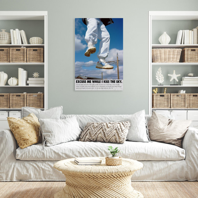 Ensemble de 1 reproduction d'art graphique sur toile tendue, "tandis que j'embrasse le ciel", H 36 po x l 24 po x P 1,25 po