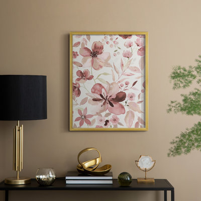Impression encadrée Shimmering Blush II - bois massif