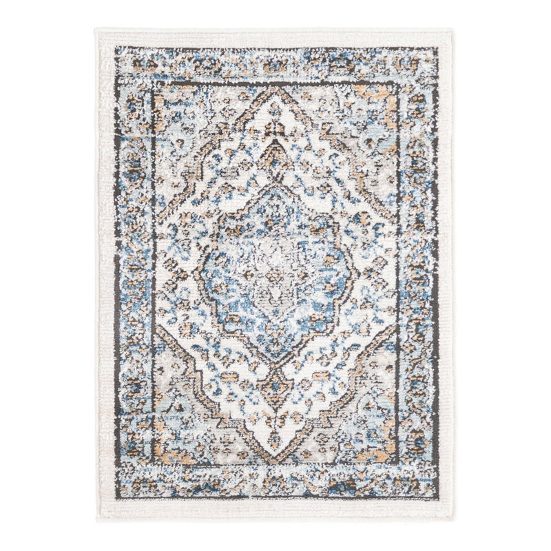 Tapis oriental bleu Longe, Rectangulaire 2 pi x 3 pi