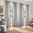 Semi Sheer Grommet Linen Chris Stripe Patterned Curtains-405780306-405780304