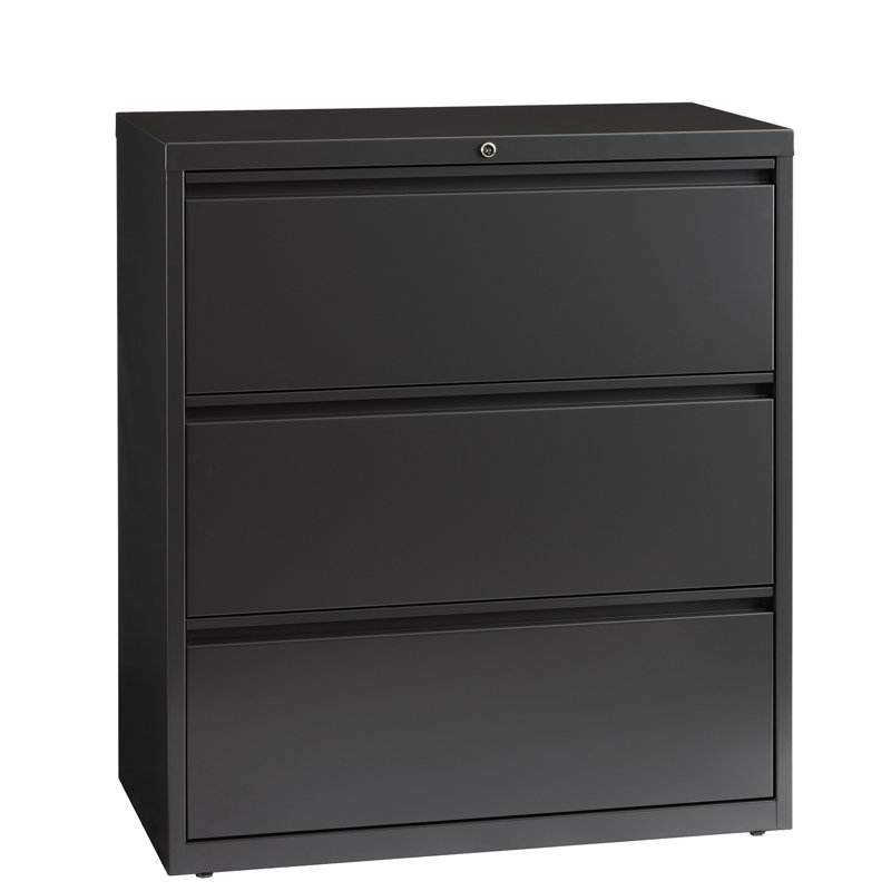 36 " Wide 3 Steel Lateral Filing Cabinet, Charcoal