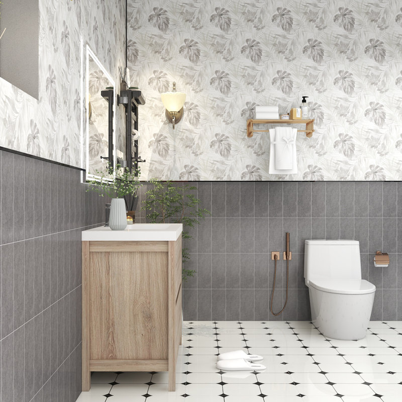 Meuble-lavabo simple avec plateau 41,5 po Cassopolis, Chêne blanc