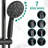Drill- Stainless Steel Slide Bar Shower System With 7-Setting Dual Heads, Matte Black, 1.8 Gpm Flow Rate, Wall Mounted, All Metal Structure Shower, Flow, Moisturizing Fog Mode