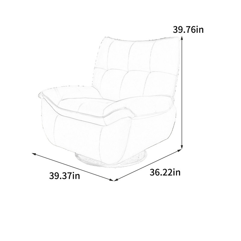 Fauteuil inclinable moderne, minimaliste et ergonomique, Orange