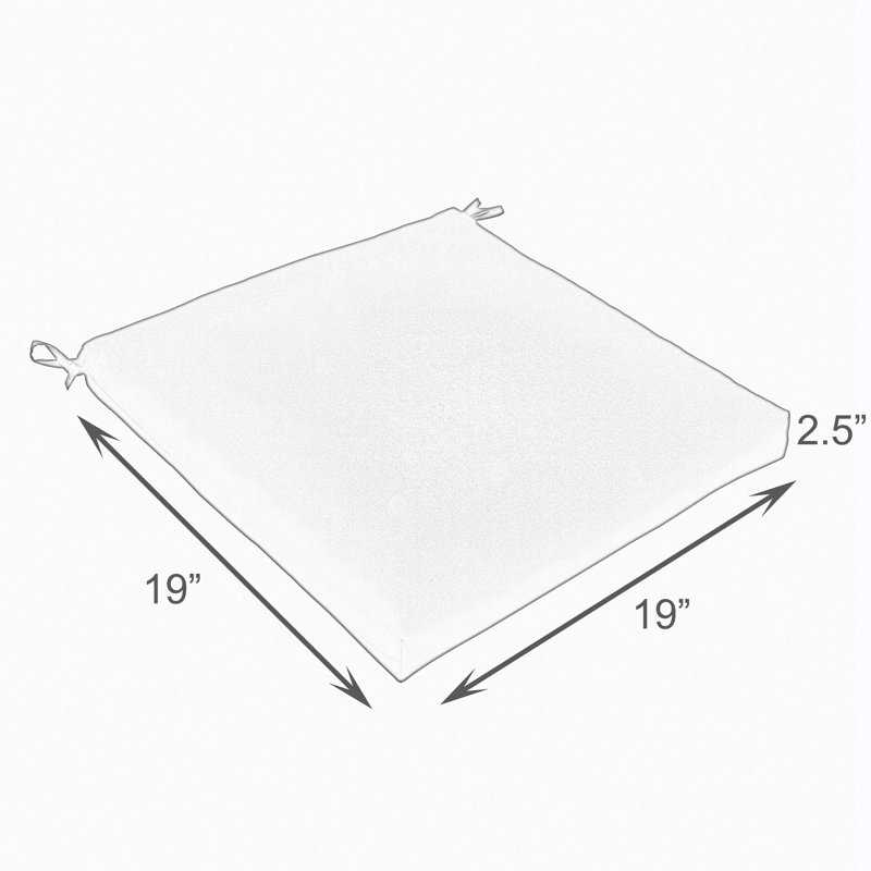 Coussin de chaise Darla Lizzy, Ivoire, 19 po x 19 po