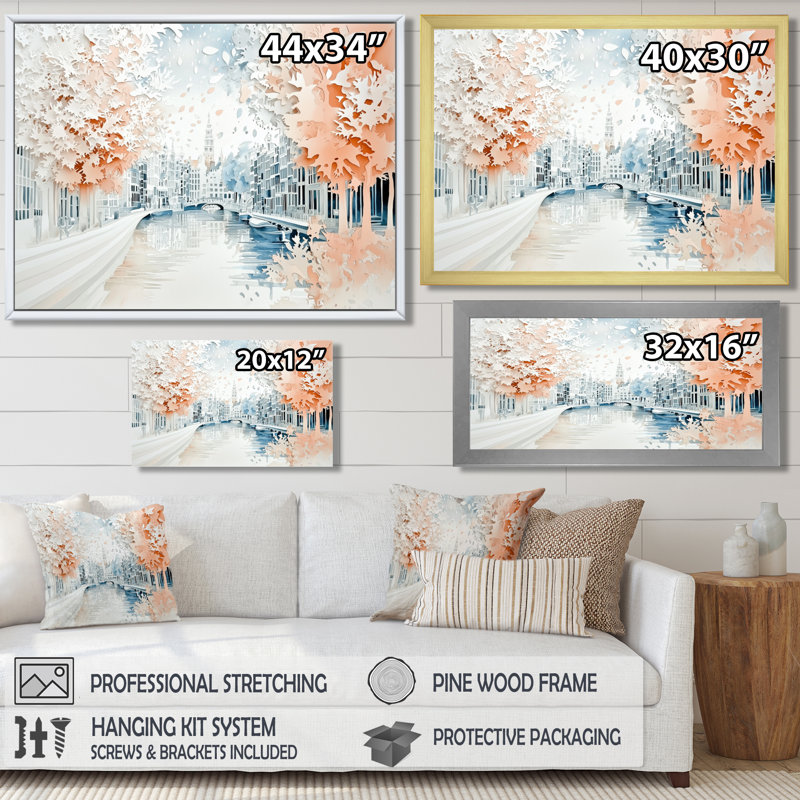 «Amsterdam Colors of Summer II», reproduction d'art murale Amsterdam, H 34 po x l 44 po, Toile tendue, Does Not Apply