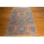 Tapis en laine noué à la main à motif géométrique ton de terre (3 pi 3 po x 5 pi)