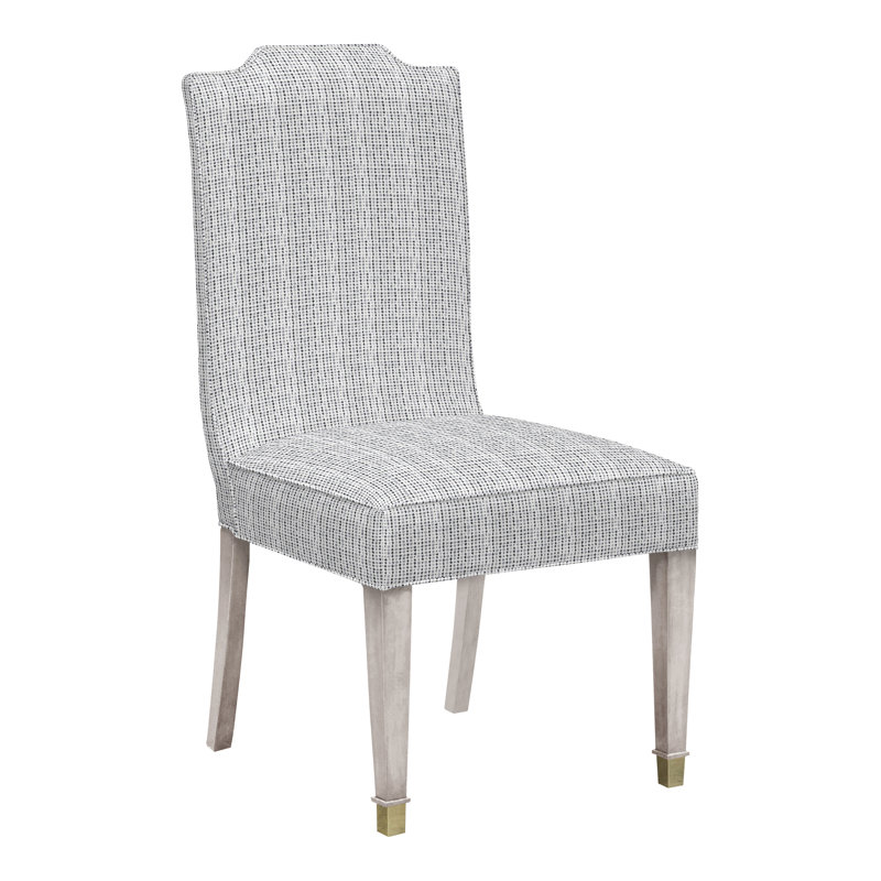 Travis By Michael Weiss Dining Chair, Dove Gray, Navada Blue, No