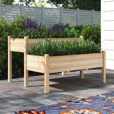 Loon Peak® Craven Wood Outdoor Raised Garden Bed & Reviews