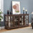 LED Curio Display Cabinet Antique Display Cabinet With Glass Doors Adjustable Shelves For Collectibles Four Door Design Vintage Showcase For Home Or Office Antique Display Case-119328613
