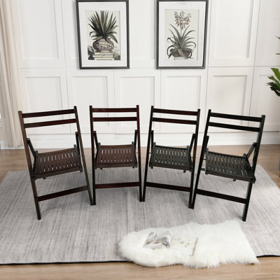 Chaise pour événement spécial pliante en bois à lattes Furniture - cerise, ensemble de 4, CHAISE PLIABLE, STYLE PLIABLE