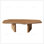47.2 Inches Free Form Rustic Ash Wood Veneer Coffee Table for Small Living Rooms, Enhancing Space and Style
