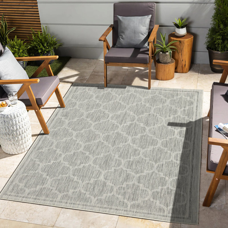 Silver Area Rug - Sunshine Gchar2006, Trellis , Polypropylene, Stain , For Beach House Gchar2006 Mat In., Pattern, Laundry Room