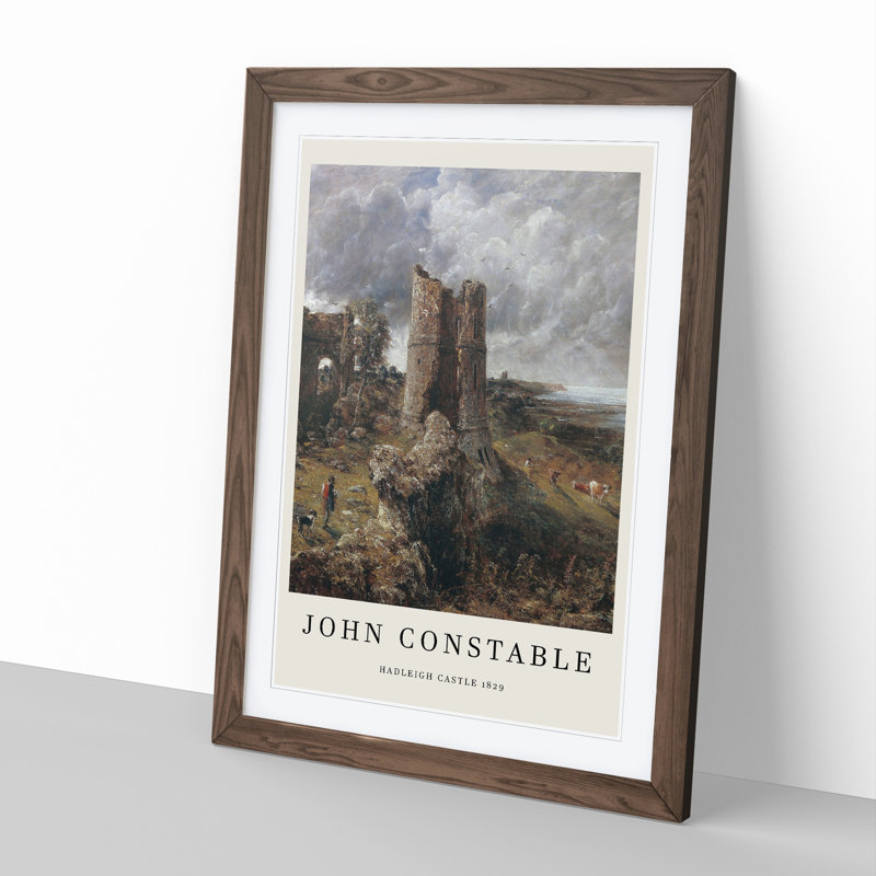 Hadleigh Castle by John Constable - Single Picture Frame Print, Walnut Framed, 48cm H x 36cm W x 2cm D