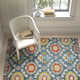 Handmade Wool Blue/Yellow/Orange Rug