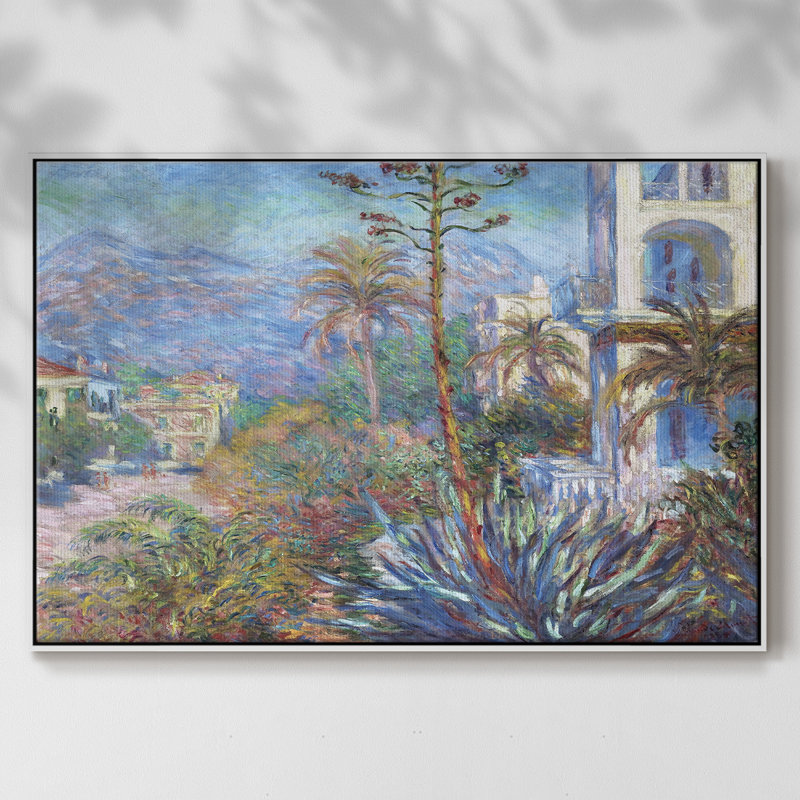 Maisons de campagne à Bordviera sur toile, Blanc, H 41 po x l 27 po x P 2 po