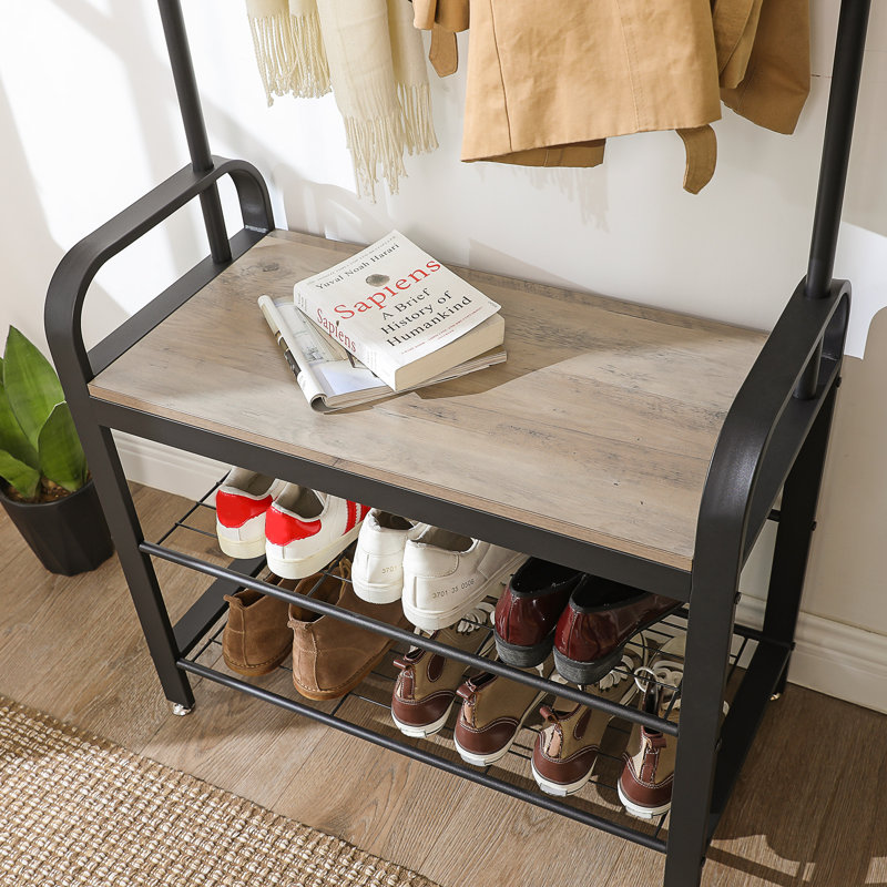 Addey Freestanding Coat Rack, Greige
