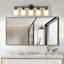 Luminaire de salle de bain moderne à 5 lumières 31 po noir (ampoule non incluse)-755504353-755504354-755504367