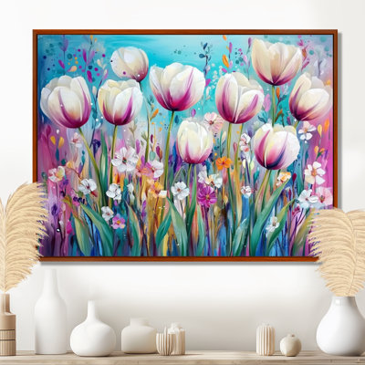 Décoration murale fantaisie champ de lavande et tulipes IV - Tulipes