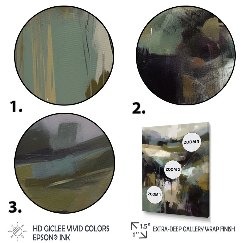 «Herzig Abstract Delicate Brushstroke III», reproduction, H 32 po x l 16 po x P 1 po, Cadre flottant doré