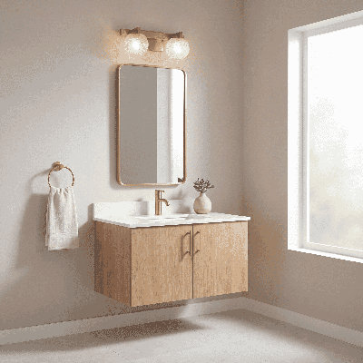 Darien Bathroom Vanity Light in Brass