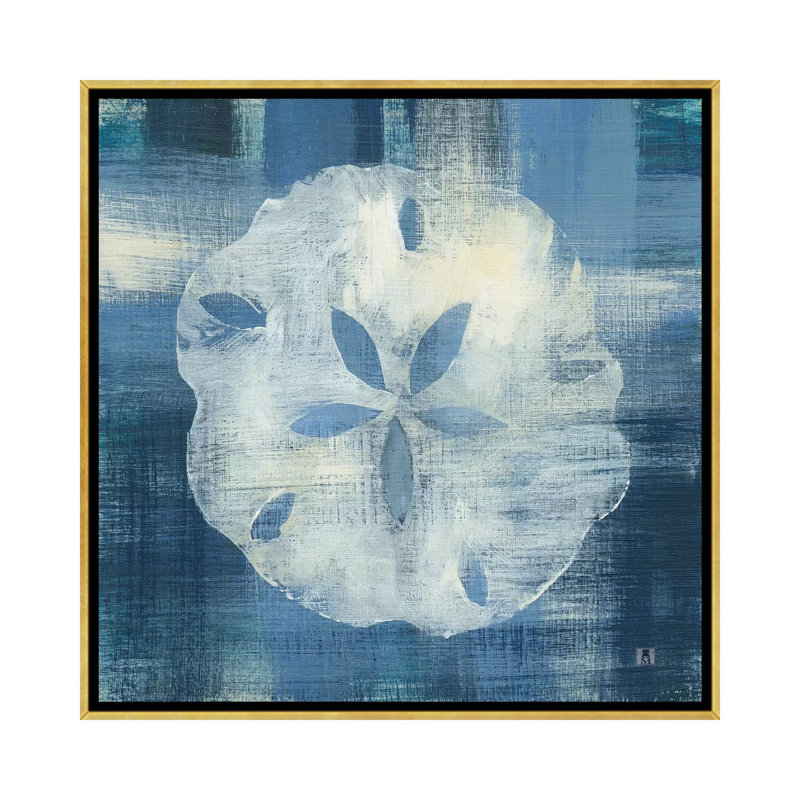 Batik Seas III - Impression sur toile, H 12 po x l 12 po x P 1,5 po, Toile avec cadre doré