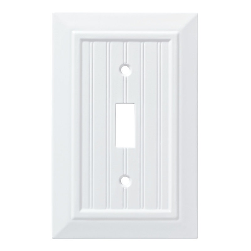 Classic Beadboard 1-Gang Toggle Light Switch Wall Plate