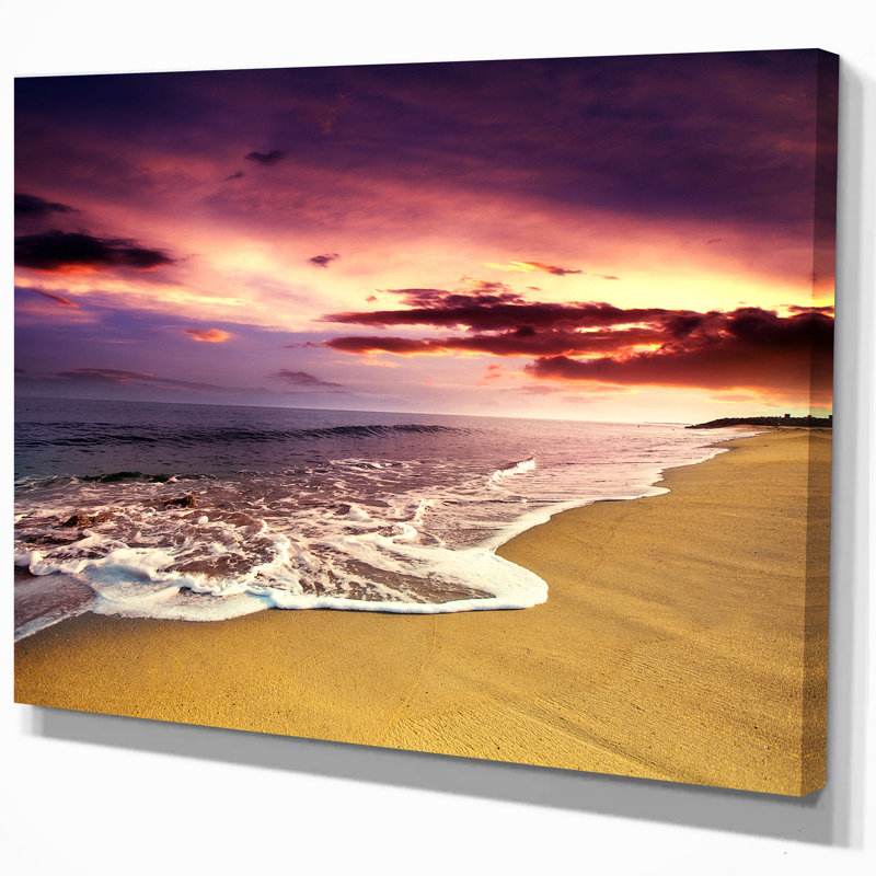 «Pink and Purple Clouds at Sunset», reproduction de photo sur toile tendue, H 30 po x l 40 po x P 1,5 po