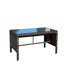 Table basse d'extérieur 1 table basse avec verre trempé transparent