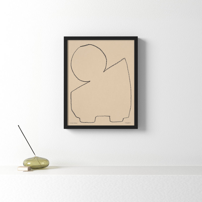 Outlines 1 by Michael Kempen, 16" W x 20" H, Black Framed