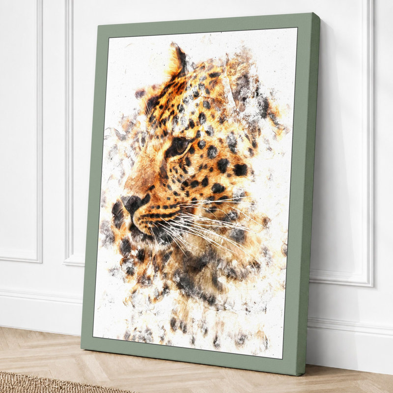 Dissolving Leopard Modern - Print, 24x16 - 61.0 x 40.6 cm, Sage Border