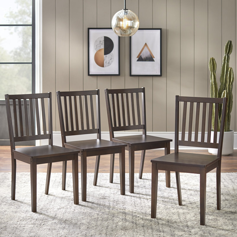 Ailise 17.5'' H Solid Wood Side Chair, Espresso