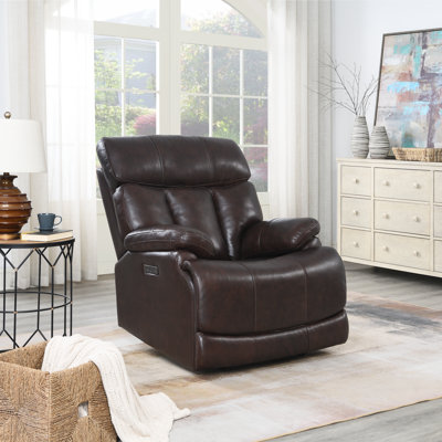 Fauteuil inclinable électrique standard en cuir véritable