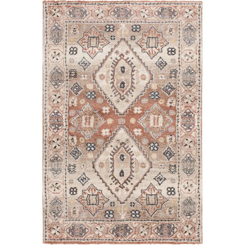 Tapis rose Bungalow Pletcher Bungalow, Rectangle 4 pi 11,1 po x 7 pi 6,6 po