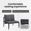 70cm Wide Steel Sofa with Cushions