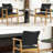 Modern Pu Leather Upholstered Wood Arm Chair With Solid Wood Armrest And Legs, Set Of 4-703003671