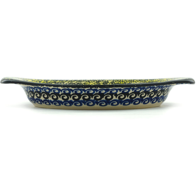Midnight Glow Stoneware Platter, 1.2" H x 8.7" W x 6.3" D