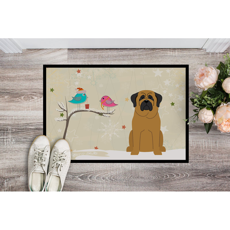 Tapis de porte Akintunde, Rectangle 1 pi 6 po x 2 pi 3 po, Brun