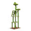 72-Inch Cactus-Shaped Cat Tree with Transparent Capsule Condo, Green Multi-Level Tower