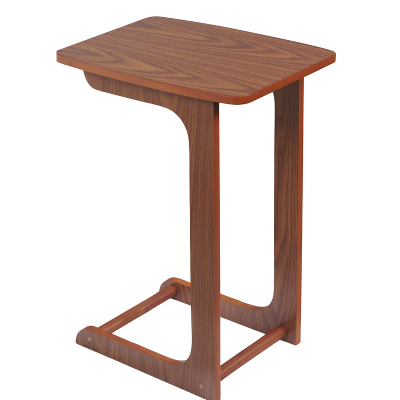 Cafferata C-Shaped Wooden End Table, Oak
