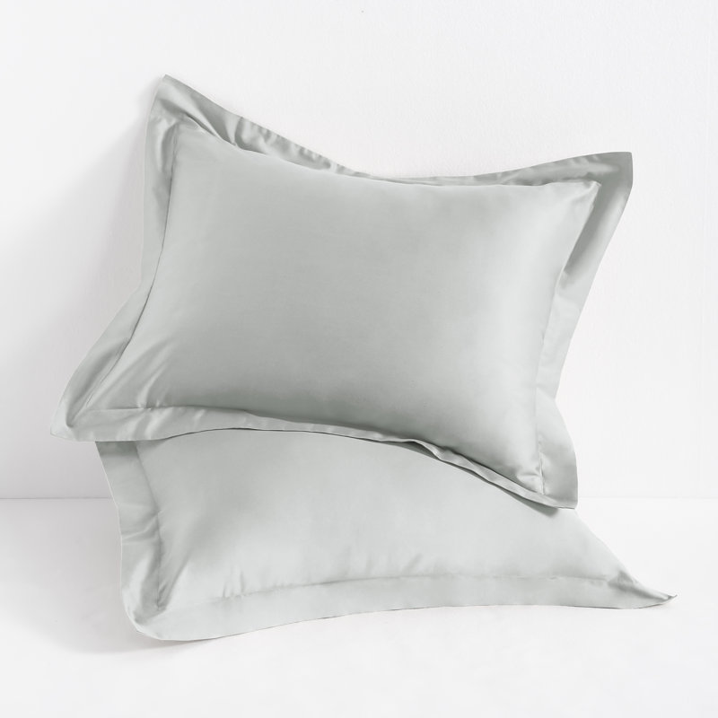 Taies d'oreiller carrées en satin de coton égyptien de qualité supérieure (500 fils/cm²) - NTBAY, Standard, Jaune