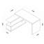 Bureau rotatif en L ultra brillant avec rangement pour tablettes - Bureau à domicile