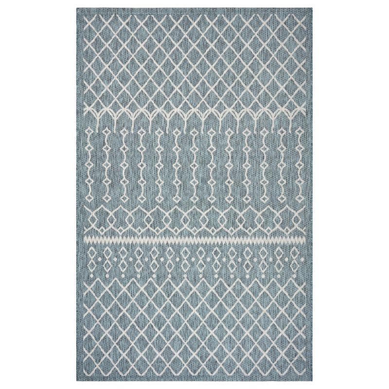 Tapis d'extérieur à tissage plat ultra-bas Salter, Rectangle 5 pi x 7 pi
