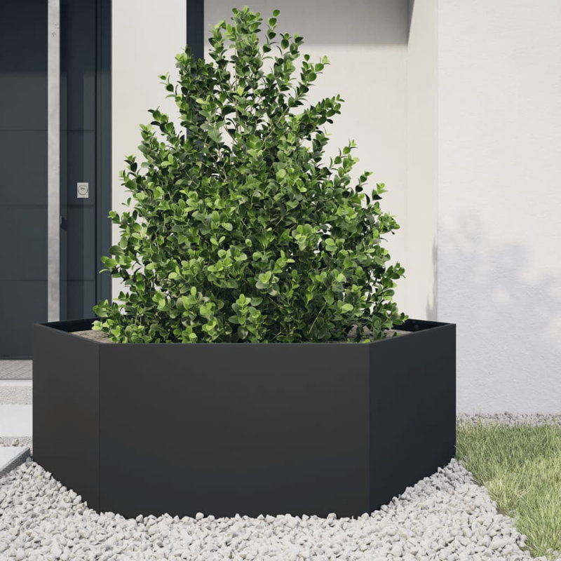 Planter Box, 45cm H x 138cm W x 120cm D, Black
