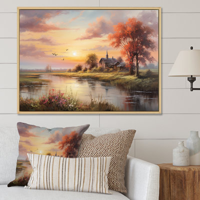 «Sunrise Autumn Country Panorama I», reproduction sur toile